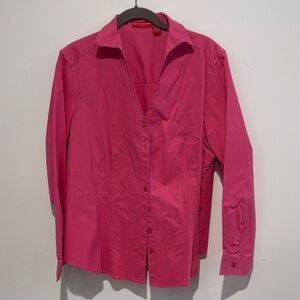 Gloria Vanderbilt Pink Button-Up Blouse